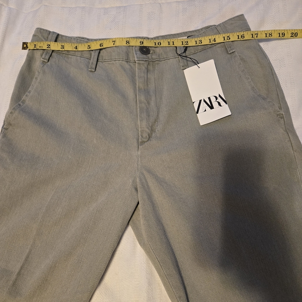 Zara Straight Jeans Men's Colod Khaki Size L - Picture 4 of 15